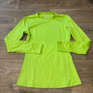 Under Armour Women’s ColdGear Long Sleeve Compression Shirt Bright Green Medium